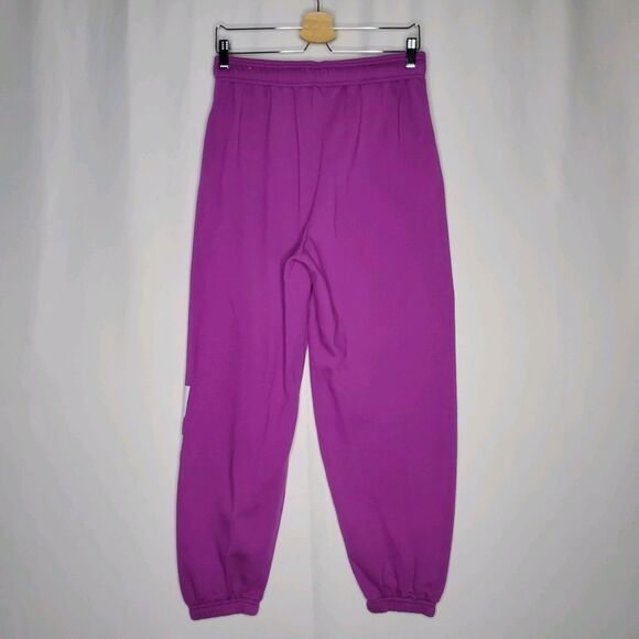 Pink Victorias Secret Fleece Tracksuit Hoodie Medium Purple Full Zip Pocket Logo - Picture 3 of 15